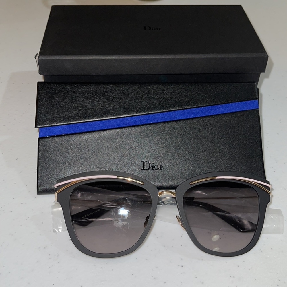 So Dior square Cat Eye black 53mm sunglasses NEW - Picture 11 of 16